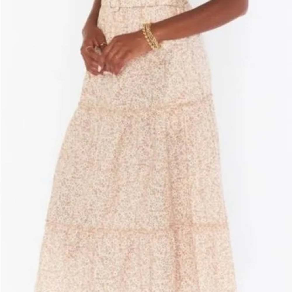 Show Me Your Mumu Floral Beige Skirt